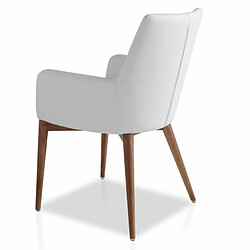 Avis Angel Cerda Chaise en simili cuir et bois noyer