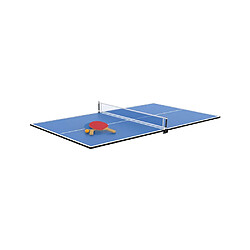 Avis Jardindeco Plateau 2 en 1 dinatoire et Ping Pong pour billard convertible table 6 personnes Texas noir boisé.