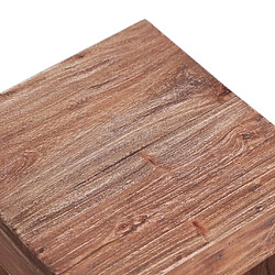 Avis vidaXL Table basse 30x30x30 cm bois d'acajou massif