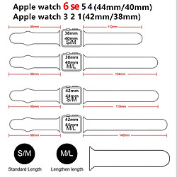 Bangle de silicone pour la bande de montre Apple Sand rose 23 38 mm ou 40 mm sm pas cher