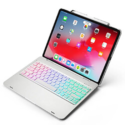 Wewoo Étui clavier Bluetooth F129S ABSColorful rétroéclairé pour iPad Pro 12,9 pouces 2018avec fente stylo Argent