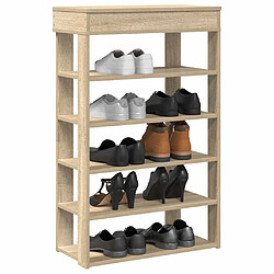 vidaXL Étagère à chaussures chêne sonoma 60x30x98 cm bois d'ingénierie