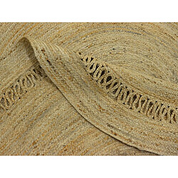 Acheter Vente-Unique Tapis rond ajouré 100% jute - D. 150 cm - Naturel - ALYA