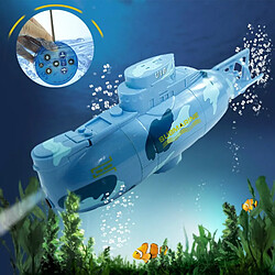 Universal Radio RC Submarine 6 Caractéristiques Mini-télécommande électrique Speedboat Explosion Combat militaire Jouets amusants pour les enfants en été Cadeaux pour les enfants | RC Submarine(Bleu)