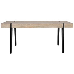 Acheter Beliani Table 180 x 90 cm bois clair et noir ADENA