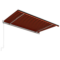 Acheter Maison Chic Store banne | Auvent rétractable de porte | Marquise Brise-soleil automatique 400x300 cm Orange et marron -GKD45468