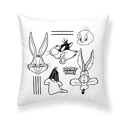 Housse de coussin Looney Tunes Looney B&w B Blanc 45 x 45 cm