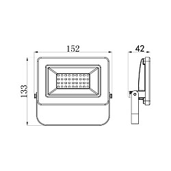 Avis VELAMP PADLIGHT5, projecteur LED SMD 30W IP65, noir 4000K