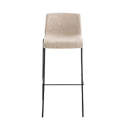 Non Tabouret de bar Hoover tissu 4 pieds structure noir