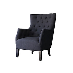 Habitat Et Jardin Fauteuil Scandinave Tissu Duchesse - 76 x 83 x 100,5 cm - Noir