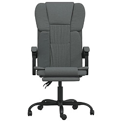 Avis Maison Chic Fauteuil inclinable de bureau,Fauteuil luxe de relaxation Gris foncé Tissu -MN87146