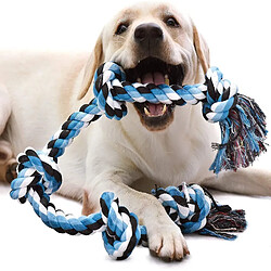 Jouets en corde pour chiens grands et forts, jouet à mâcher de chien durable 5 nœuds de corde pour une mastication agressive, presque indestructible - pour les grandes races et les grands chiens