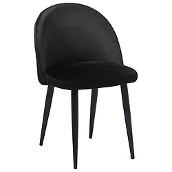 Acheter Beliani Chaise de salle à manger VISALIA Set de 2 Velours Noir