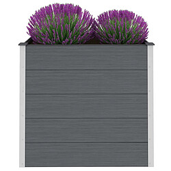 Maison Chic Jardinière,Lit surélevé de jardin - Bac à fleurs - pot de fleur WPC 100x50x91 cm Gris -GKD93379