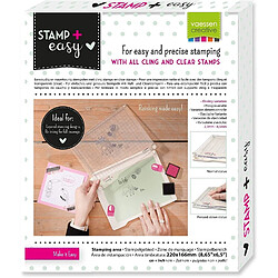 Avis Vaessen Creative vaessen_creative Stamp Easy+ Presse Couvercle Amovible pour Tamponner avec de Précision Loisirs Créatifs, Blanc, 22 x 16,6 cm