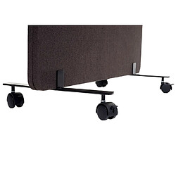 Acheter Decoshop26 Cloison acoustique paravent de bureau séparateur de pièce tableau d'affichage à double paroi 127x80 cm en tissu marron-gris 04_0006426