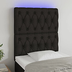 Maison Chic Tête de lit scandinave à LED,meuble de chambre Noir 80x7x118/128 cm Tissu -MN94356