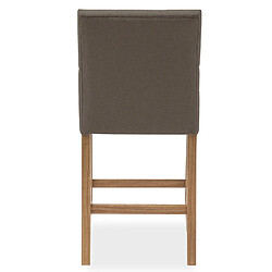 Avis Lot de 2 chaises de bar en bois Gaya tissu Taupe - H65cm