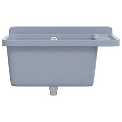 Avis vidaXL Lavabo pour montage murale gris 60x40x28 cm résine