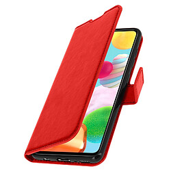 Avizar Housse Samsung Galaxy A41 Porte-carte Fonction Support Rouge