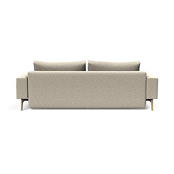 Inside 75 Canapé design IDUN convertible lit 200*140 cm tissu bouclé beige pas cher