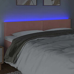 Avis Maison Chic Tête de lit moderne à LED lumineuse pour chambre - Décoration de lit Rose 160x5x78/88 cm Velours -MN97840