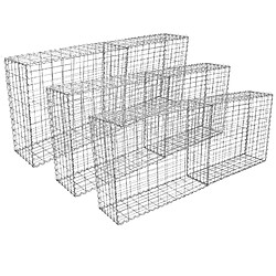 MonsterShop Lot de 6 Paniers de Gabions 100 x 95 x 30cm