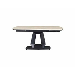 Inside 75 Table de repas extensible DIAMOND 180 x 100 cm plateau céramique finition bois