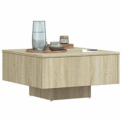 Acheter Maison Chic Table basse pour salon | Table à café Chêne sonoma 60x60x31,5 cm Aggloméré -GKD28561