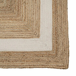 BigBuy Home Tapis 290 x 200 cm Naturel Blanc Jute