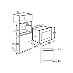 Micro-ondes encastrables 25L AEG 900W 59.5cm, MOAEMSB2547DM