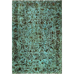 Vidal Tapis de laine 290x196 Bleu Vintage Royal pas cher