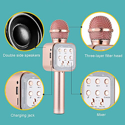 Acheter Yonis Microphone Bluetooth Sans Fil LED Karaoke