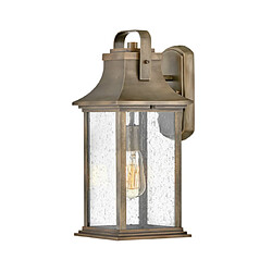 Elstead Lighting Applique murale extérieur Hinkley Fonte d'aluminium,verre grainé transparent Bronze bruni