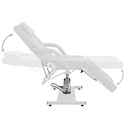 Avis vidaXL Chaise de traitement de beauté Similicuir Blanc 180x62x78 cm