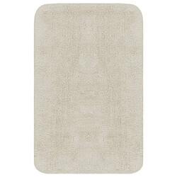 vidaXL Jeu de tapis de salle de bain 2 pcs Tissu Blanc