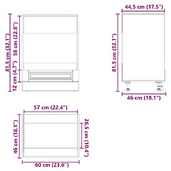 vidaXL Armoire à four Porto blanc brillant bois d'ingénierie pas cher