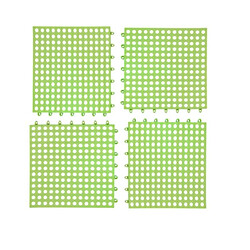 Wewoo Tapis de douche antidérapant pour salle de bains4 PCS de bain en PVC cuisine et toilettestaille 30 cm x 30 cm vert