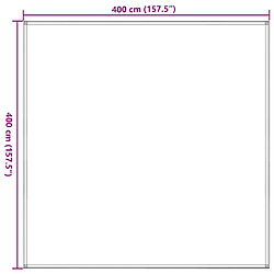 vidaXL Tapis de tente 400x400 cm Noir PEHD pas cher