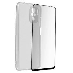 Avizar Coque Redmi Note 10s/Note 10 Souple et Film Verre Trempé Dureté 9H