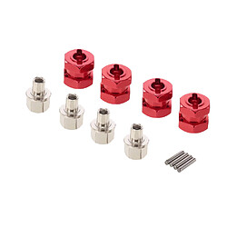 Roue Hex Hub 12mm Extension Adaptateur Plus long Combiner pour 1/10 RC Car Red pas cher