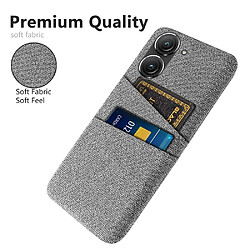 Coque en TPU anti-chute, anti-rayures avec deux porte-cartes pour votre Asus Zenfone 9 5G - gris clair