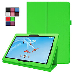 Etui en PU support de litchi vert pour votre Lenovo Tab E10 10.1 pouces