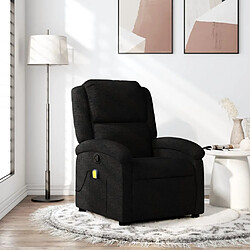 Maison Chic Fauteuil de massage inclinable,Fauteuil luxe de relaxation Noir Tissu -MN59742