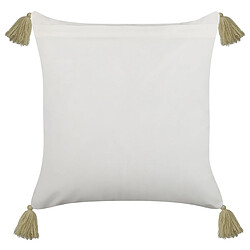 Acheter Beliani Lot de 2 coussins SYRINGA Coton 45 x 45 cm Géométrique Impression en bloc Vert