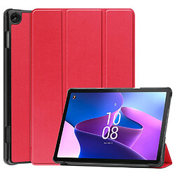 Etui en PU fonction d'éveil/veille automatique avec support pour votre Lenovo Tab M10 (Gen 3) - rouge