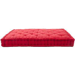 Avis Jardindeco Coussin de palette en coton coloré 120 x 80 cm rouge.