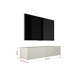 Avis 3XELIVING Meuble TV suspendu, D: l : 140 cm, H : 34 cm, P : 32 cm, CACHEMIRE