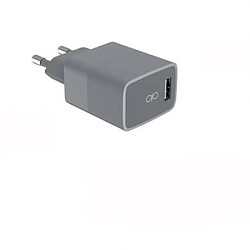 BIGBEN Chargeur maison 3A IC Smart Garanti à vie + Câble USB A/USB C Gris - 100% Plastique recyclé Force Power