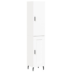 vidaXL Buffet haut Blanc 34,5x34x180 cm Bois d'ingénierie